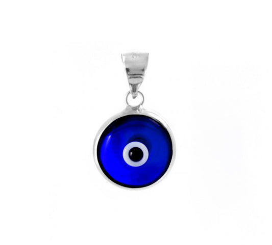 Katrella Silver Evil Eye Pendant
