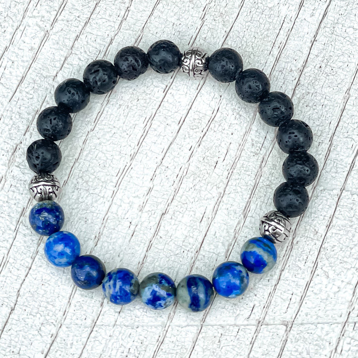 Limited Edition Katrella Lava X Lapis Lazuli Bracelet