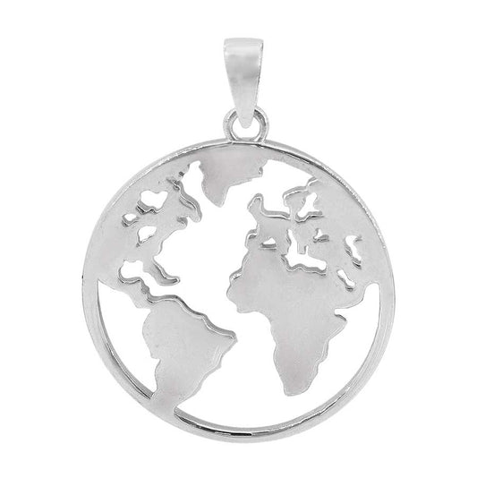 Katrella Planet Earth Sterling Silver Pendant