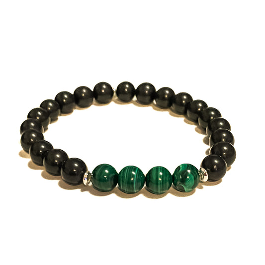 Limited Edition Malachite X Black Onyx With Sterling Silver Findings