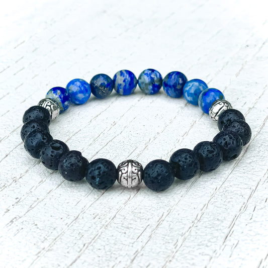 Limited Edition Katrella Lava X Lapis Lazuli Bracelet